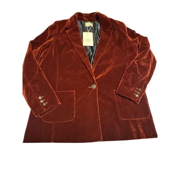 Sezane size US 10 (42) veste romane sienne blazer suit jacket - NWT - Picture 3 of 14